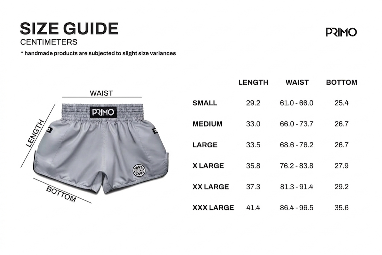 Primo Muay Thai Shorts - Alta Series - Creme