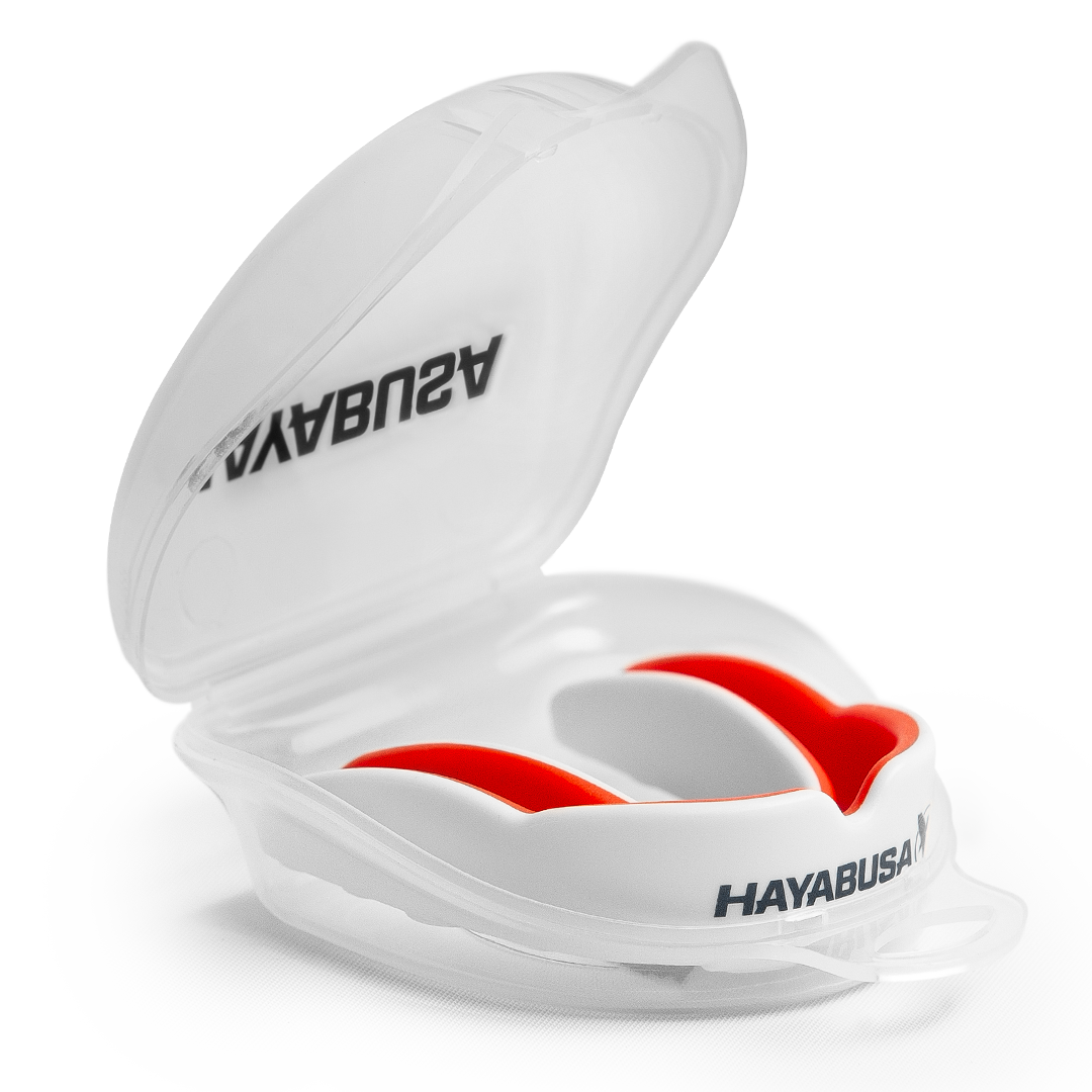 Hayabusa Combat Zahnschutz - Adult - Weiß / Rot