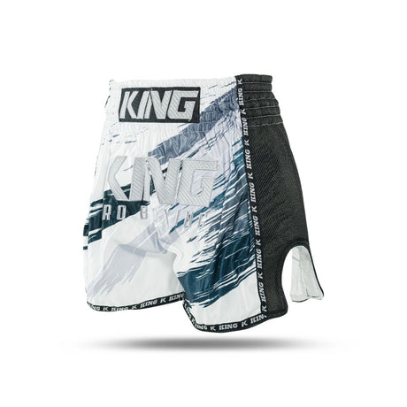 King Pro Boxing Storm 2 Muay Thai Shorts - weiß/dunkelblau