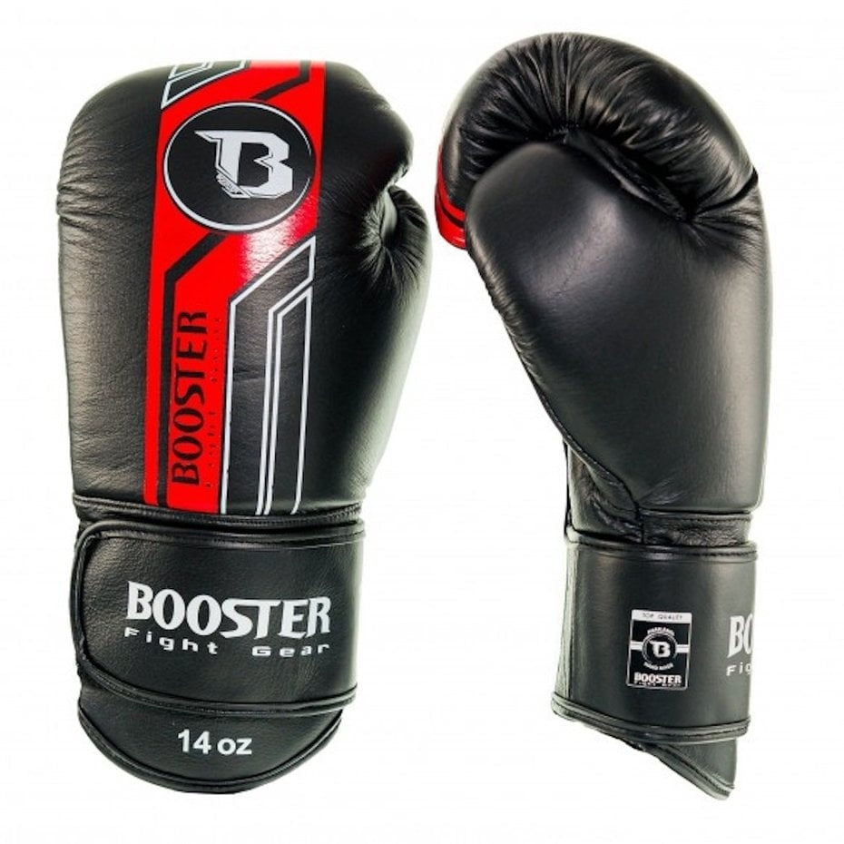 Booster Pro Range BGL V9 Boxhandschuhe - Echt Leder - schwarz/rot