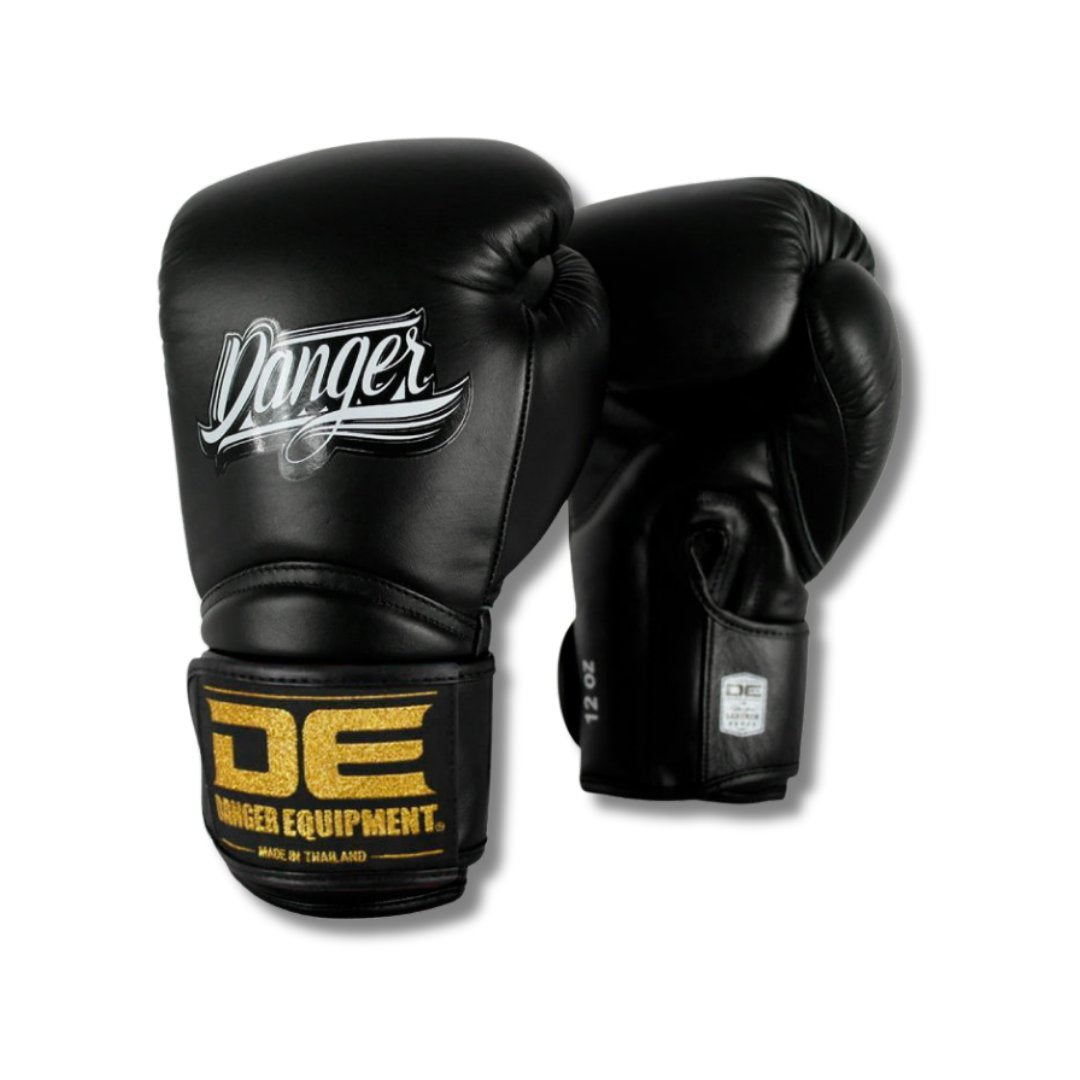 Danger Rocket Boxhandschuhe - Echt Leder - Schwarz