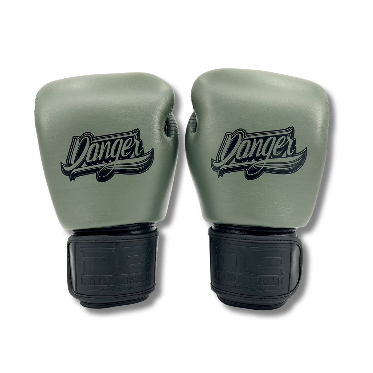 Danger Supermax Boxhandschuhe - Army Edition - Echtes Leder - Olivgrün