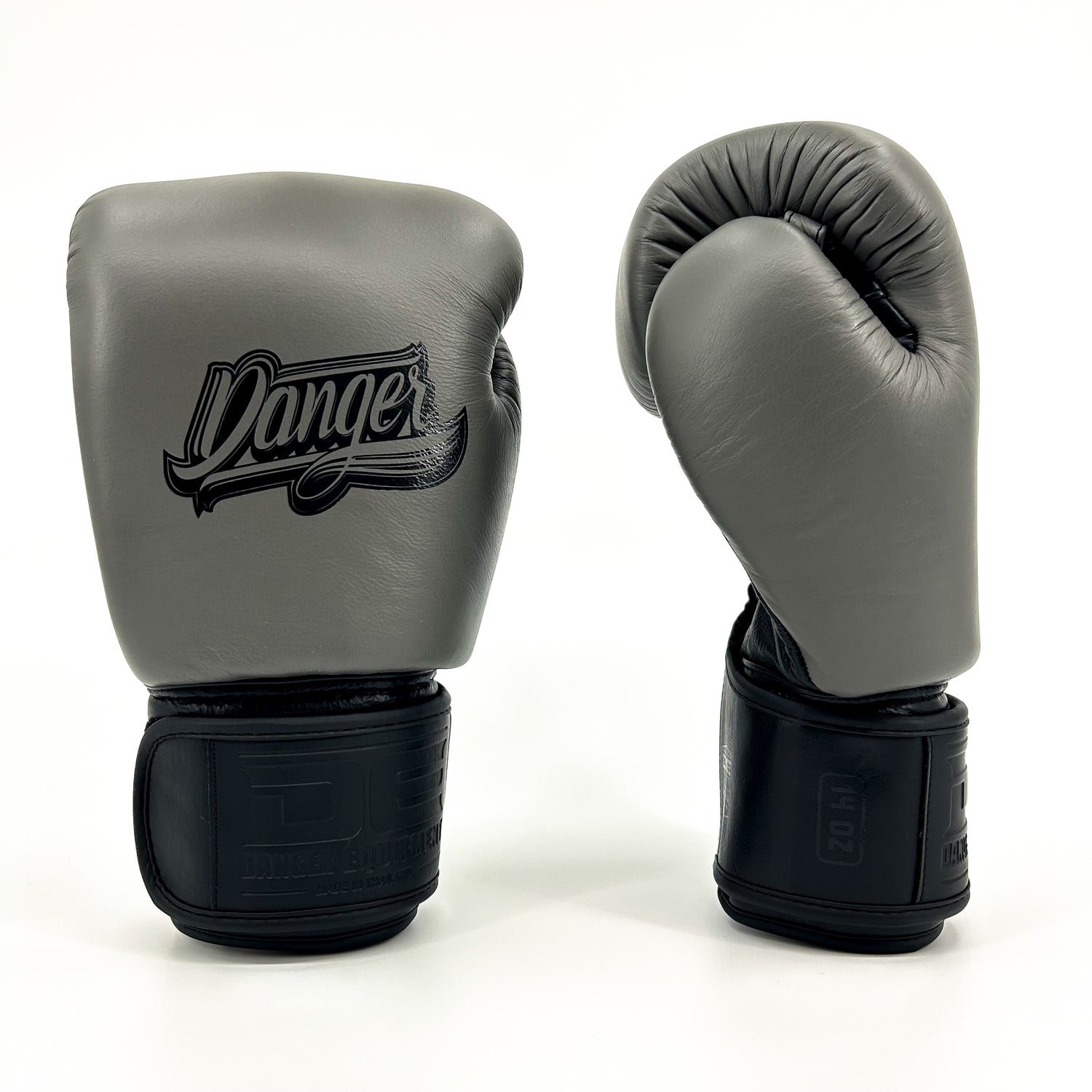 Danger Supermax Boxhandschuhe - Grey Edition - Echt Leder - Grau