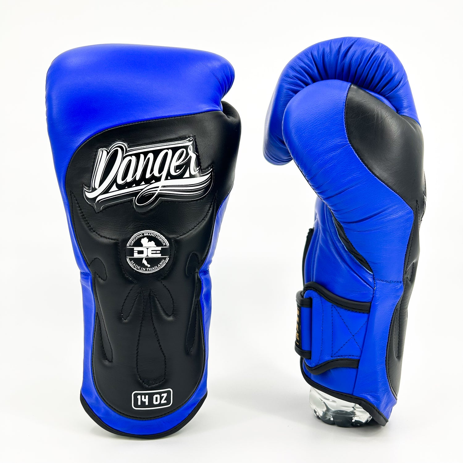 Danger Ultimate Fighter Boxhandschuhe - Echt Leder - Blau/Schwarz