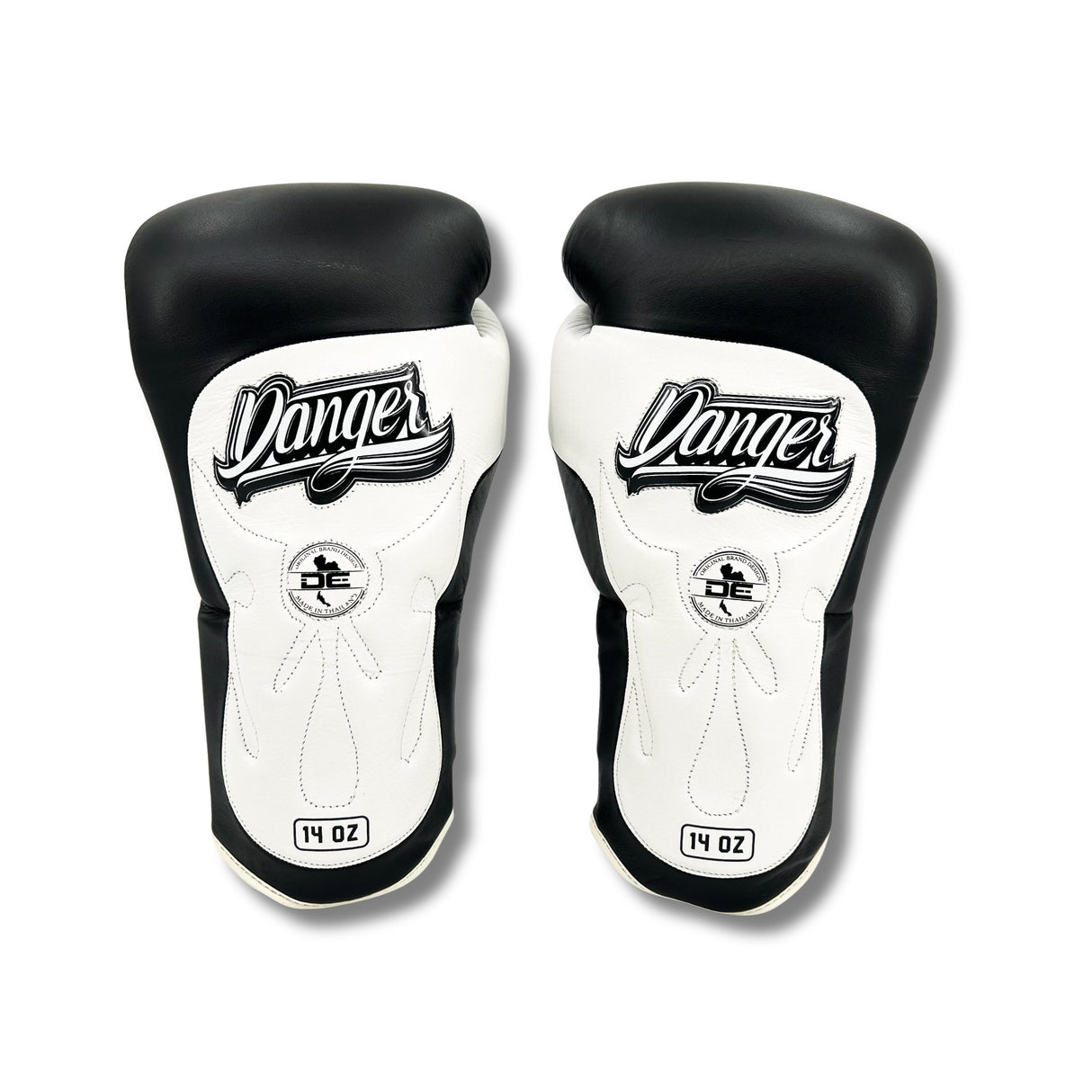 Danger Ultimate Fighter Boxhandschuhe - Echt Leder - Schwarz/Weiß