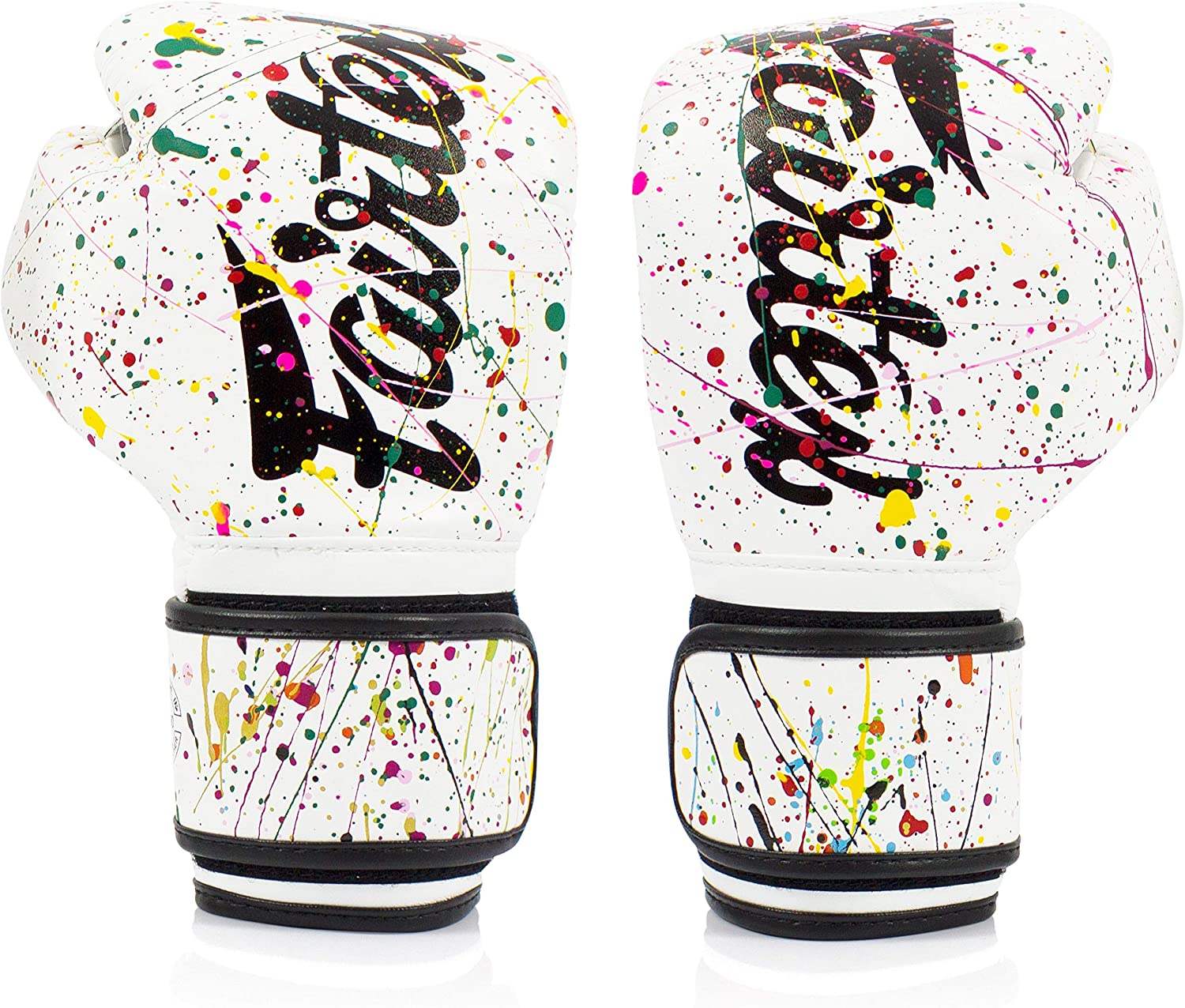 Fairtex BGV14PT Mikrofaser Boxhandschuhe - Kunstkollektionen - Painter - Weiß