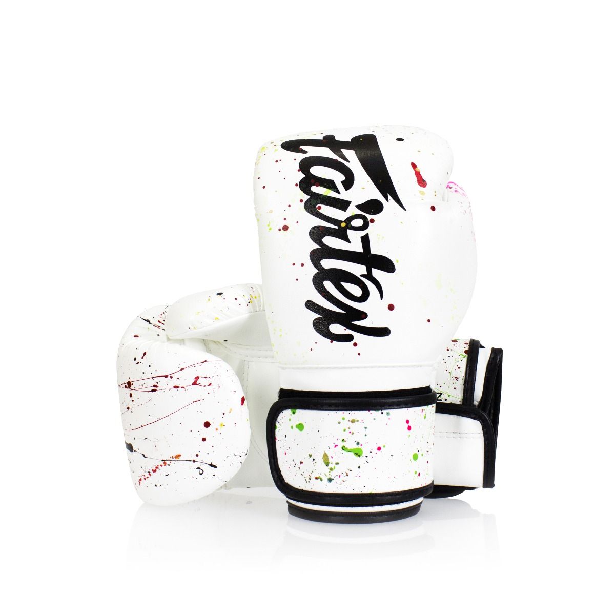 Fairtex BGV14PT Mikrofaser Boxhandschuhe - Kunstkollektionen - Painter - Weiß