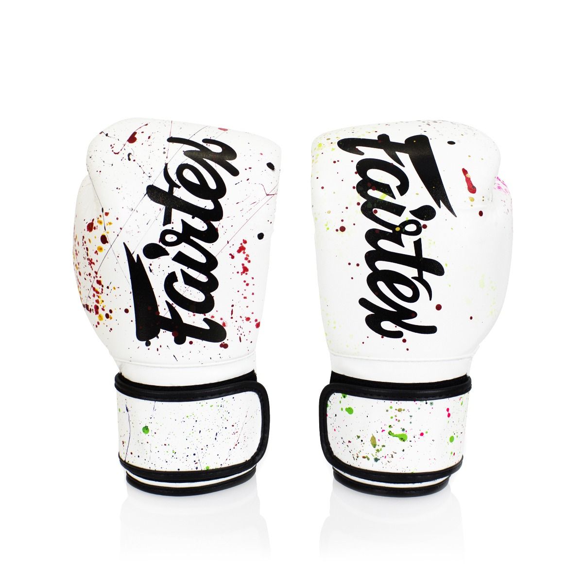Fairtex BGV14PT Mikrofaser Boxhandschuhe - Kunstkollektionen - Painter - Weiß