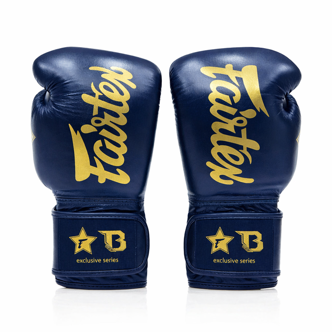 Booster X Fairtex Boxhandschuhe - BG V2 - Echtes Leder - Schwarz/Gold