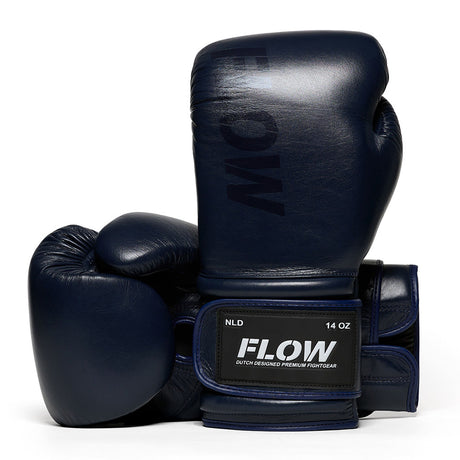 Flow - Challenge Boxhandschuhe - Echt Leder - Dunkelblau
