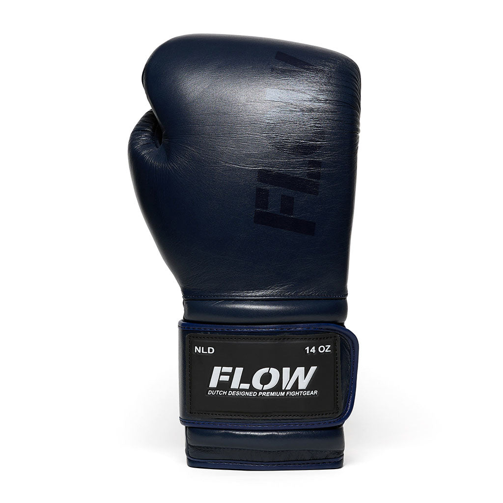 Flow - Challenge Boxhandschuhe - Echt Leder - Dunkelblau