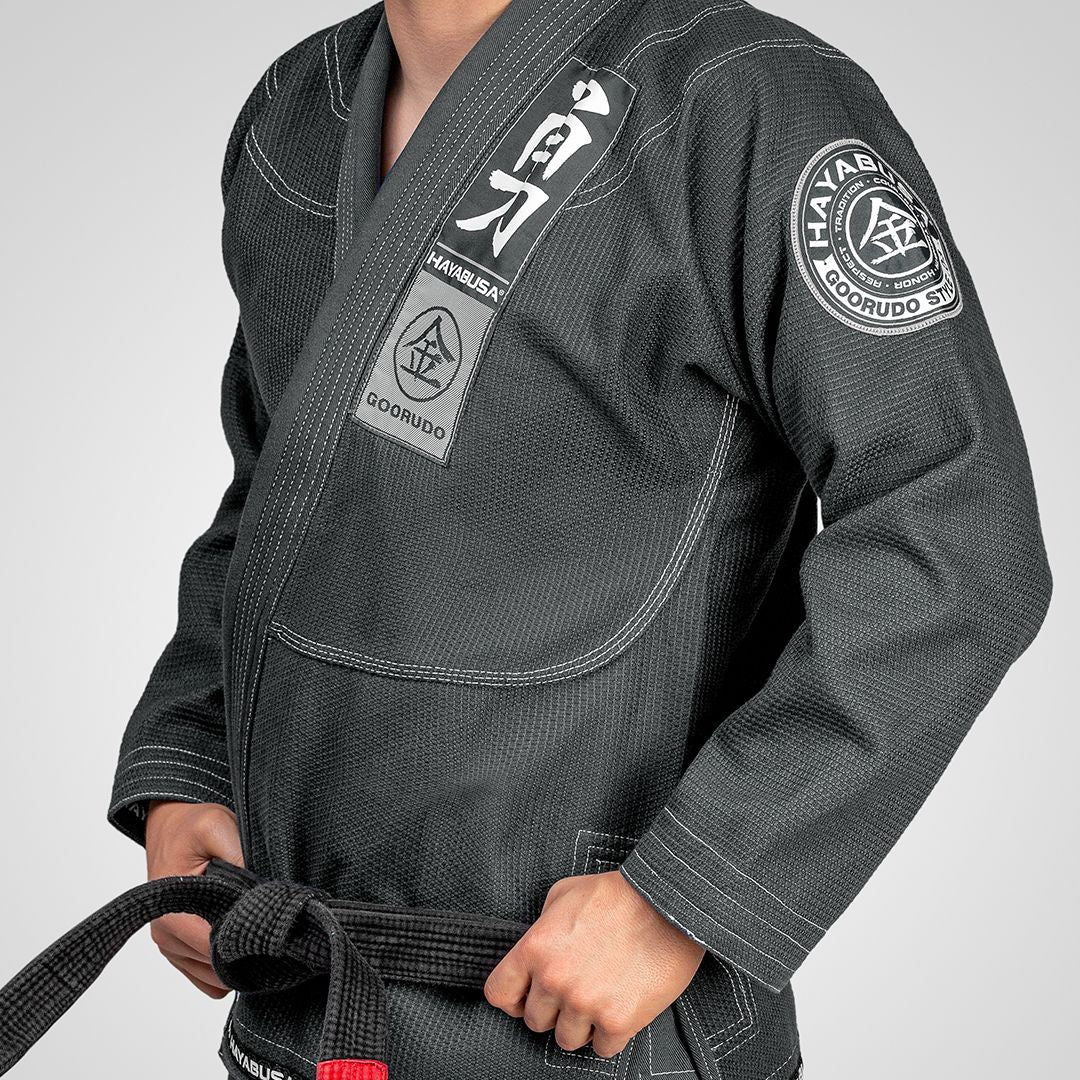 Hayabusa Goorudo 3 Gold Weave Jiu Jitsu Gi - Grau