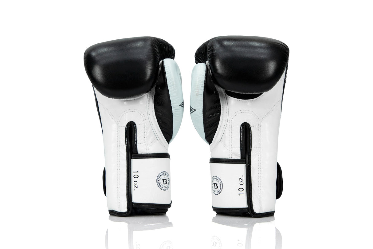 Booster X Fairtex Boxhandschuhe - BG V2 - Echtes Leder - Schwarz / Weiß