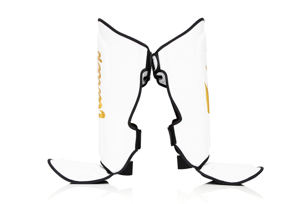 Booster X Fairtex Schienbeinschoner - FXB SG - Weiß / Gold