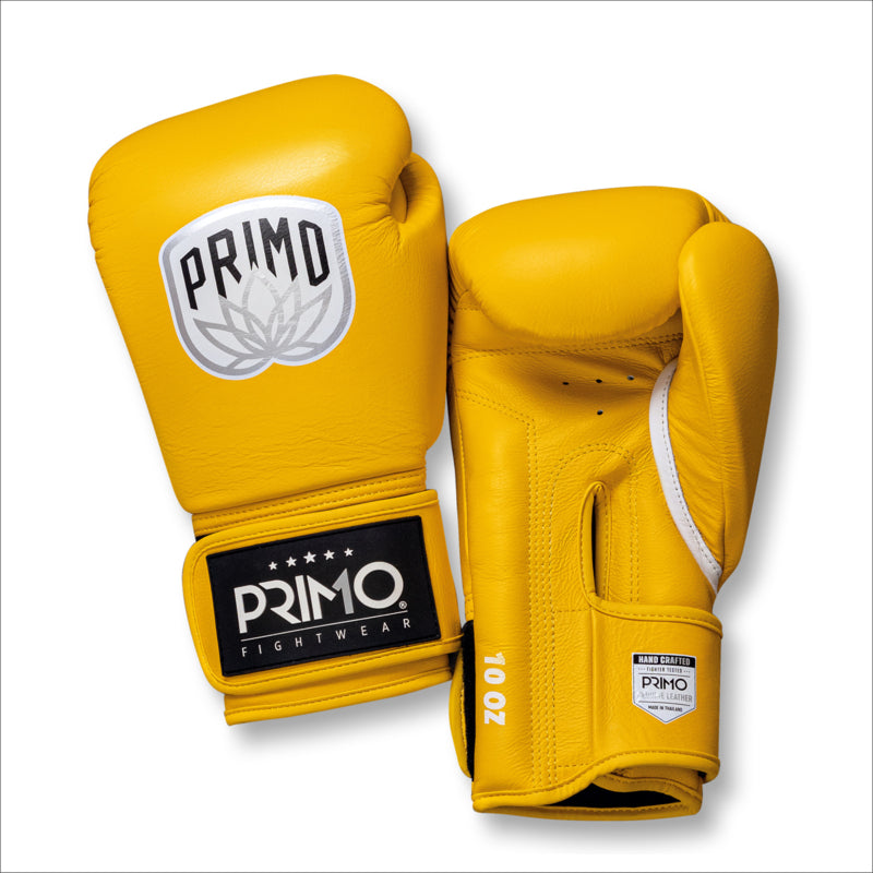 Primo Emblem 2.0 Shaolin Gelbe Boxhandschuhe - Echtes Leder - Gelb