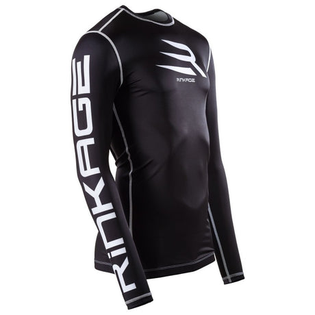 Rinkage Basis Langarm Rashguard - Schwarz