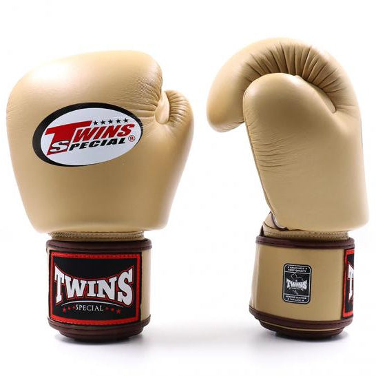 Twins Special BGVL 3 Boxhandschuhe - Echt Leder - Latte - Hellbraun