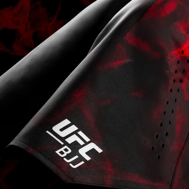 UFC BJJ Herren Grappling Shorts – Schwarz / Rot