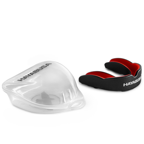 Hayabusa Combat Zahnschutz - Adult - Schwarz / Rot