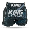 King Pro Boxing Storm 1 Muay Thai Shorts - schwarz/dunkelblau