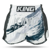 King Pro Boxing Storm 2 Muay Thai Shorts - weiß/dunkelblau