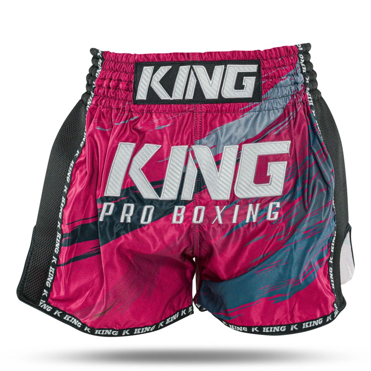 King Pro Boxing Storm 3 Muay Thai Shorts - rot/dunkelblau