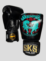 SKS Empire Boxhandschuhe - Sak Yant - Stickerbomb - Schwarz / Blau