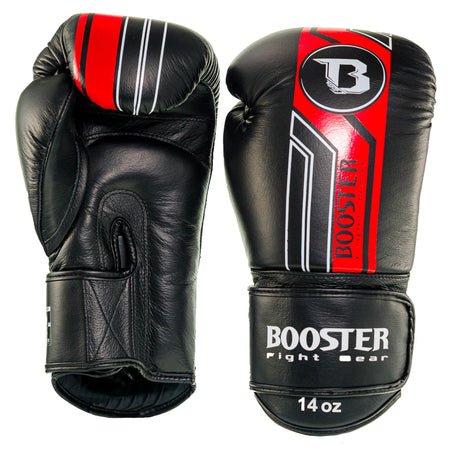 Booster Pro Range BGL V9 Boxhandschuhe - Echt Leder - schwarz/rot