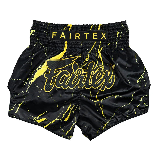 Fairtex Muay Thai Shorts - BS1947 Black Marble - schwarz/gold