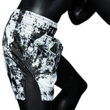 Fairtex Muay Thai Shorts - BS1948 Grunge White - Weiß / Schwarz