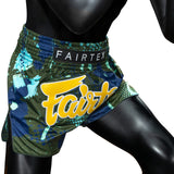 Fairtex Muay Thai Shorts - BS1954 Matrix - grün / blau