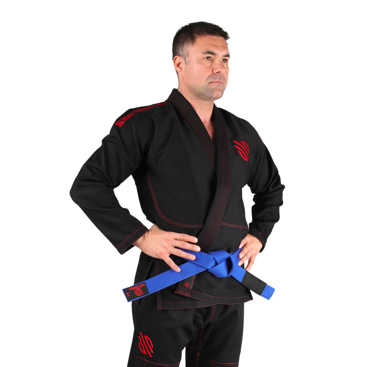 Sanabul Essential Leichtgewicht Brasilianisches Jiu Jitsu Gi - Vorverkleinert Baumwolle - IBJJF genehmigt - Schwarz
