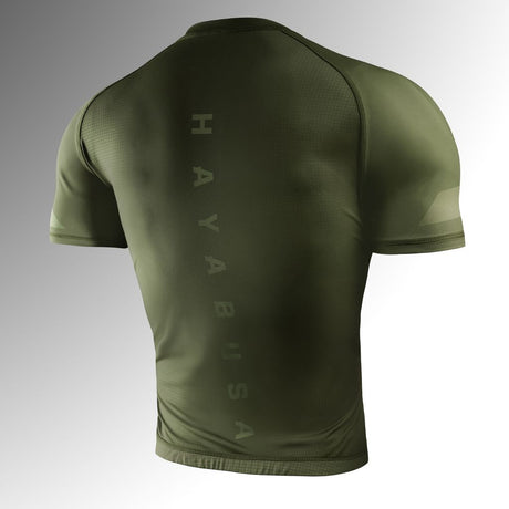 Hayabusa Core Kurzarm Rashguard für Herren - Dunkelgrün