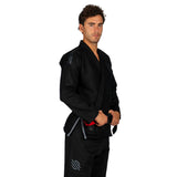 Sanabul Essential Leichtgewicht Brasilianisches Jiu Jitsu Gi - Vorverkleinert Baumwolle - IBJJF genehmigt - Schwarz