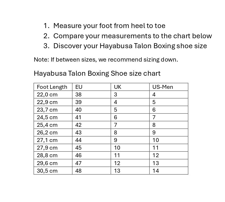 Hayabusa Talon Boxschuhe - Unisex - Schwarz
