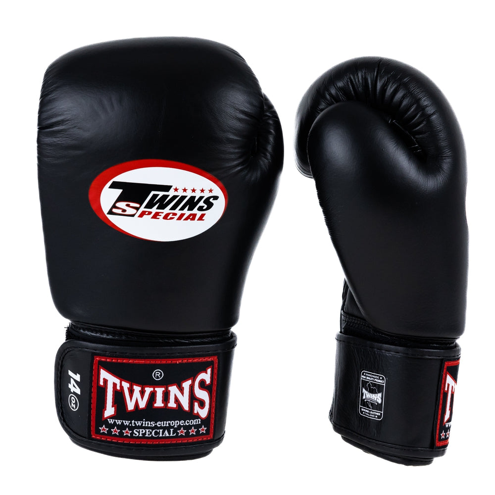 Twins Special BGN 1 Boxhandschuhe - Echt Leder - Schwarz