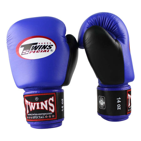 Twins Special BGVL 3 Boxhandschuhe - Echtes Leder - Blau / Schwarz