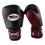 Twins Special BGVL 3 Boxhandschuhe - Echt Leder - Schwarz / Weinrot