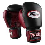 Twins Special BGVL 3 Boxhandschuhe - Echt Leder - Schwarz / Weinrot