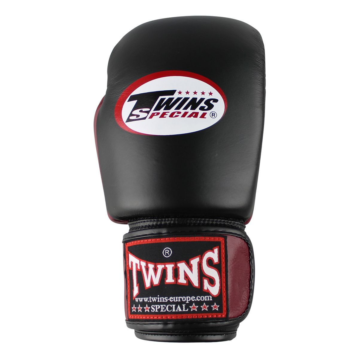 Twins Special BGVL 3 Boxhandschuhe - Echt Leder - Schwarz / Weinrot