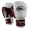 Twins Special BGVL 3 Boxhandschuhe - Echtes Leder - Weiß / Weinrot