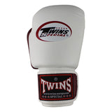 Twins Special BGVL 3 Boxhandschuhe - Echtes Leder - Weiß / Weinrot