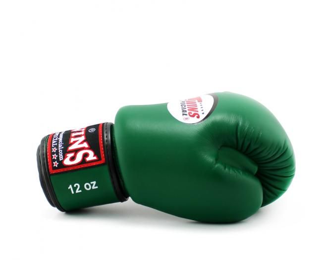 Twins Special BGVL 3 Boxhandschuhe - Echtes Leder - Dunkelgrün