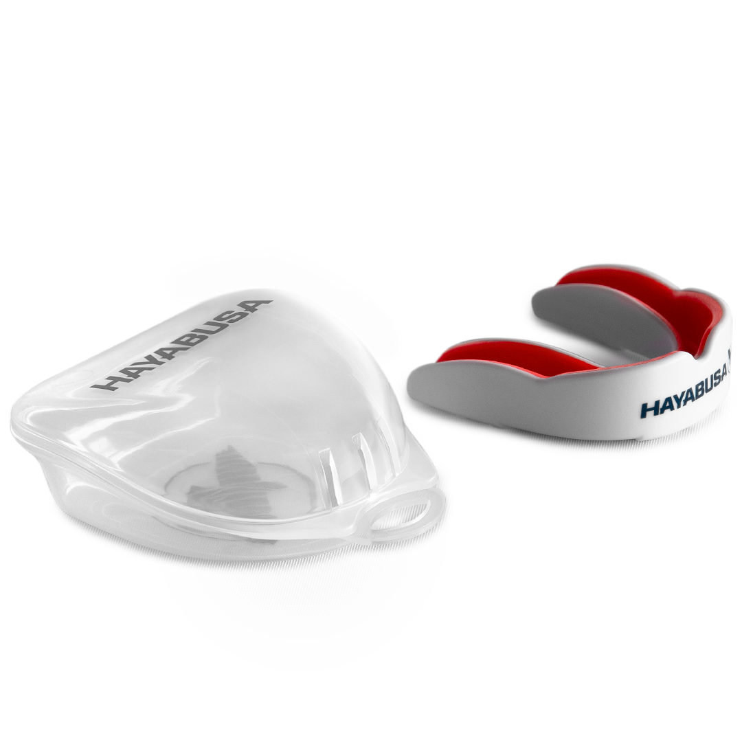 Hayabusa Combat Zahnschutz - Adult - Weiß / Rot