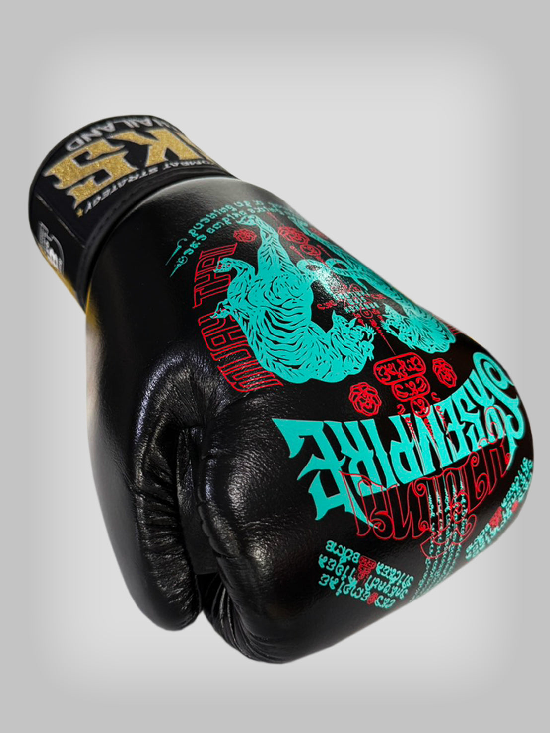 SKS Empire Boxhandschuhe - Sak Yant - Stickerbomb - Schwarz / Blau
