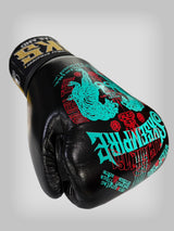 SKS Empire Boxhandschuhe - Sak Yant - Stickerbomb - Schwarz / Blau