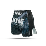King Pro Boxing Storm 1 Muay Thai Shorts - schwarz/dunkelblau