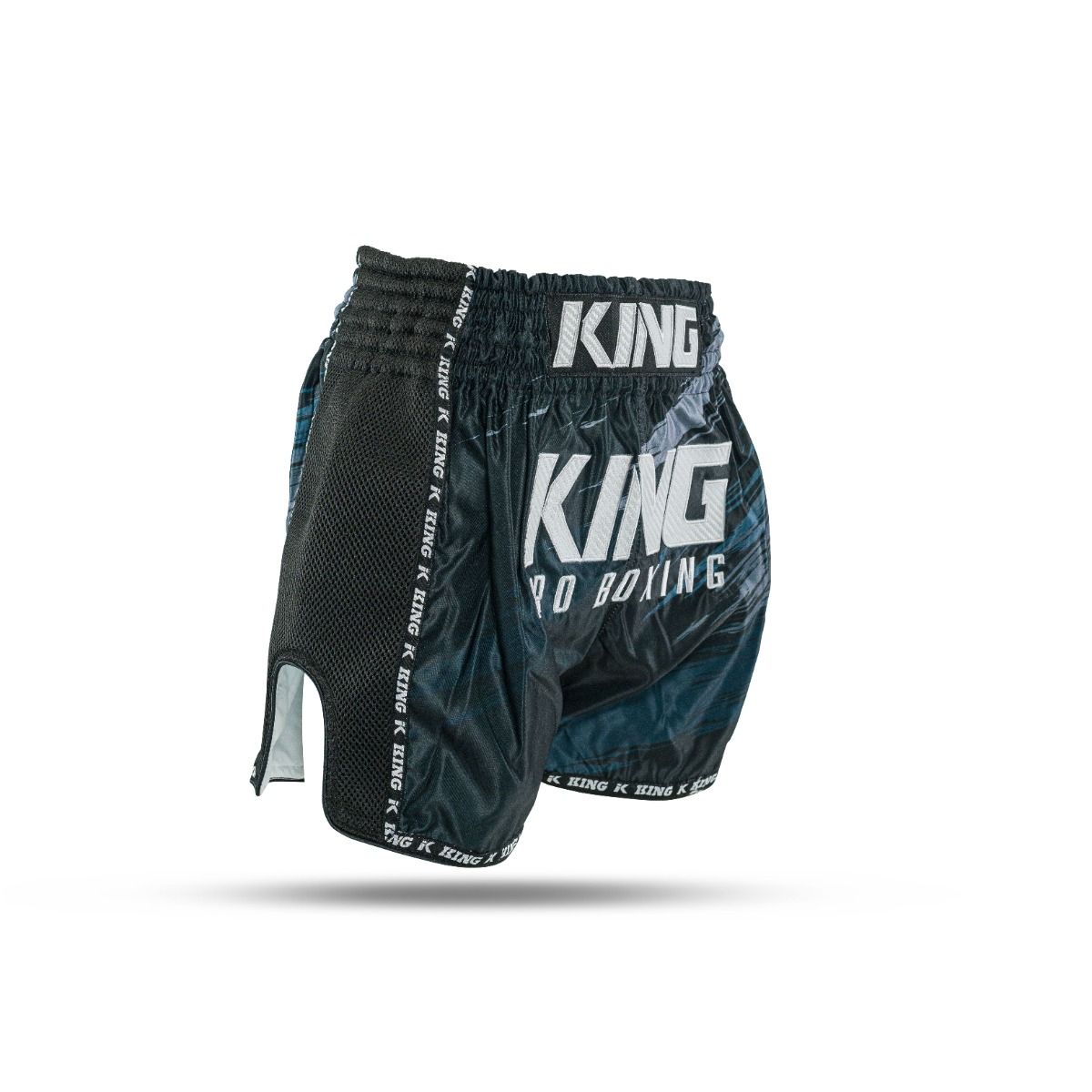King Pro Boxing Storm 1 Muay Thai Shorts - schwarz/dunkelblau