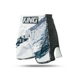 King Pro Boxing Storm 2 Muay Thai Shorts - weiß/dunkelblau