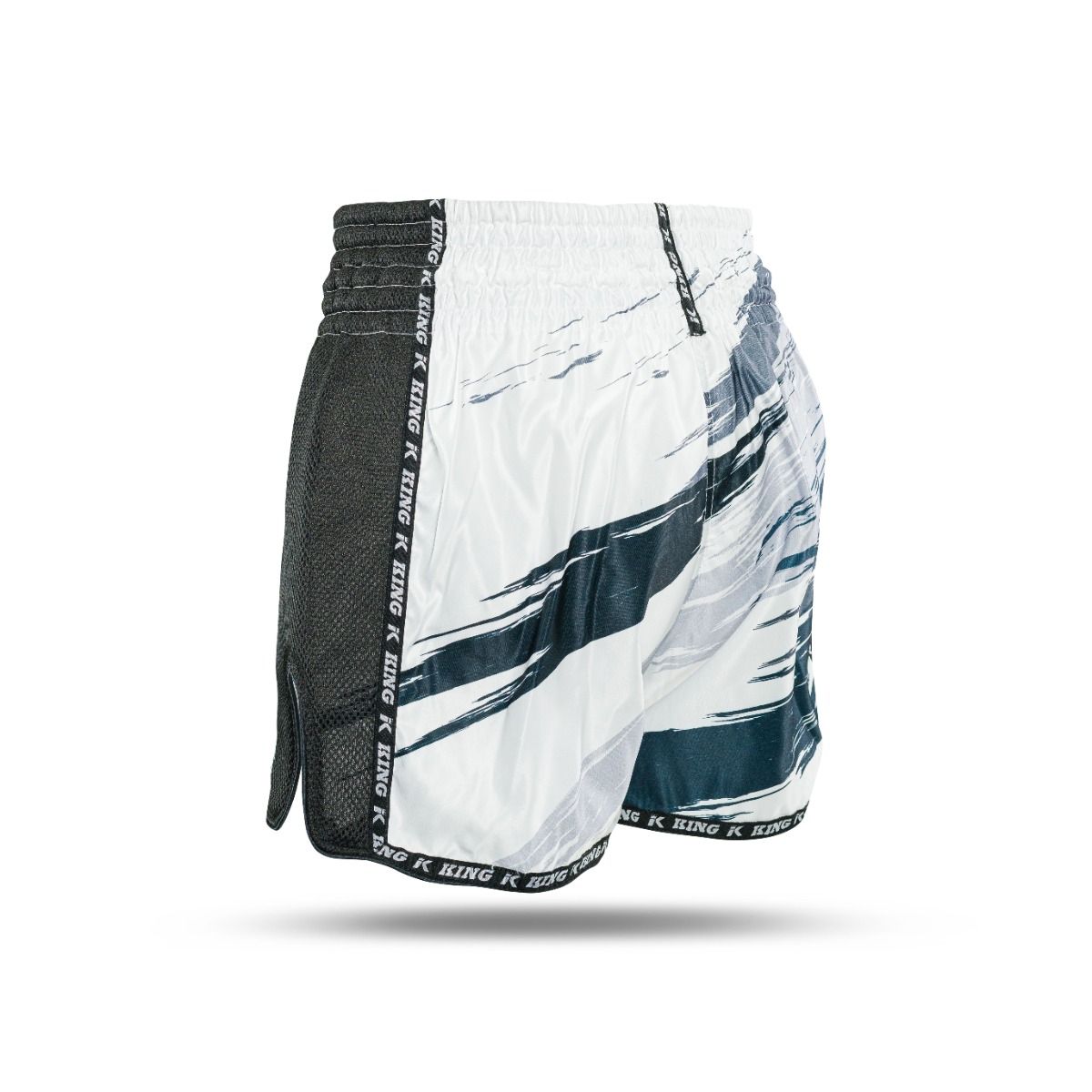 King Pro Boxing Storm 2 Muay Thai Shorts - weiß/dunkelblau